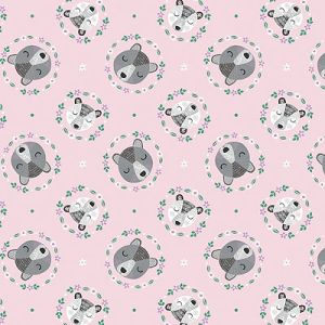 Bear Hug fabric: Bears on Pink (per 1/4 metre) | 