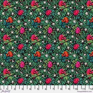 Language of Flowers Fabric: Small Victorian Noir (per 1/4 metre) | 