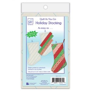 June Tailor Christmas Stripes Stocking Quilt as You Go PrePrinted Wadding | 