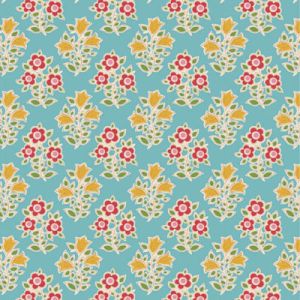 Tilda Jubilee fabric: Farm Flowers Teal | 