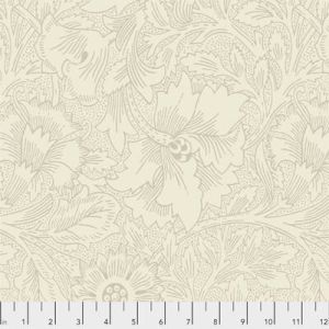 William Morris Standen in Plum: Poppy Cream (per 1/4 metre) | 