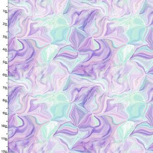 Starlight Fabric: Marbled Sky Lilac/Mint (per 1/4 metre) | 