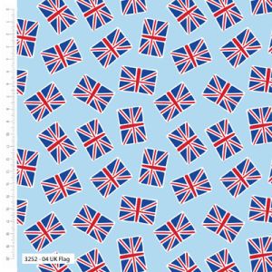 UK Flag Fabic on Blue (per 1/4 metre) | 