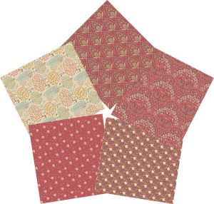 Tilda Sanctuary Fat Quarter Bundle, Rhubarb | 