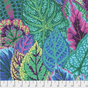 Philip Jacobs Fabric Coleus Turquoise (per 1/4 metre) | 