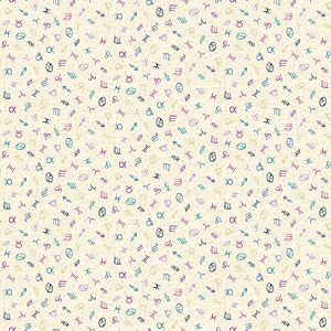 Luna Fabric: Zodiac, Cream | 