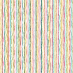 Whiskers Fabric Makower Yarn Stripe Cream | 