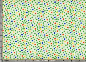 Animal Quackers: Polka Dots Vintage White (per 1/4 metre) | 