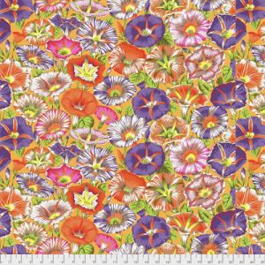 Philip Jacobs Fabric Variegated Morning Glory, Orange | 