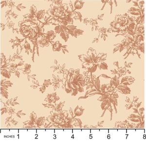 Classic Florals Fabric: Toile Light Rose (per 1/4 metre) | 