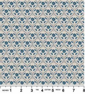 Brensham fabric: Floral Repeat on Natural (per 1/4 metre) | 