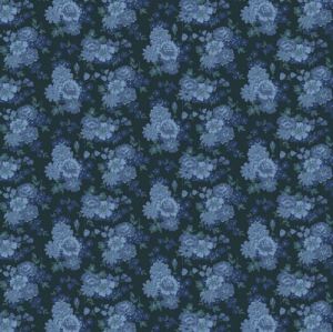 Rainbow Sampler fabric: Roses Blue (per 1/4 metre) | 