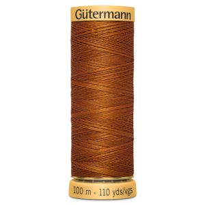 Gutermann Natural Cotton 50 Weight Thread 100m 1554 Burnt Orange | 