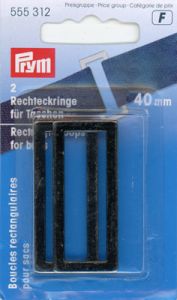 Prym Bag Rectangle Loops 40 mm Antique Silver | 