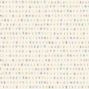 ABC Around The World 2 fabric: ABC Allover Cream (per 1/4 metre) | 