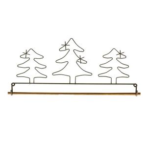 Wire Hanger  12' Three Evergreen Trees with Dowel | 