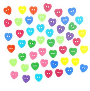 Mini Simple Hearts Buttons | 