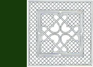 Wholecloth Mini Quilt  Celtic Miniature on Dark Green Kona | 