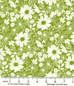 Juliette fabric, Floral Toile, Light Green | 