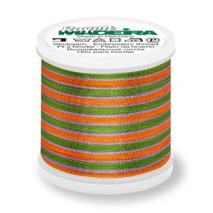 Madeira Rayon 40 Embroidery Thread 2143 Multi Colour Orange Purple Green | 