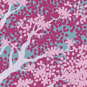 Tilda Woodland Fabric: Juniper Plum (per 1/4 metre) | 