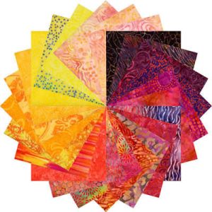 Batik Fabric Sizzle 5' Charm Pack | 