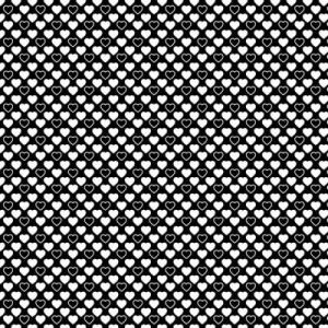 Quilters Basic Harmony: Hearts Monochrome (per 1/4 metre) | 