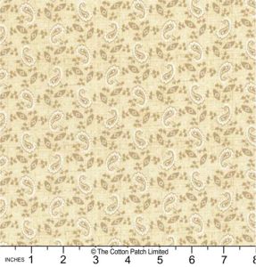 Radiance fabric, Small Paisley, Tan | 