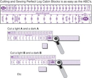 Log Cabin Ruler 0.5' and 1' Finished Strip Widths | 