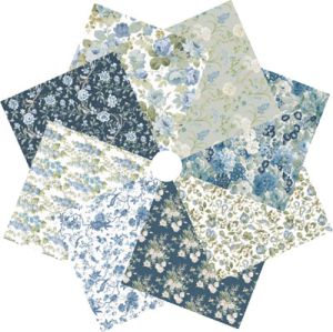 Sanderson Southwold Blue Fat Quarter Pack | 