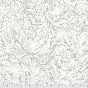 Pure Morris Hawkdale Fabric: Acanthus Scroll Silver (per 1/4 metre) | 