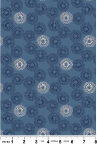 Hajime fabric: Flowerburst, Blue | 