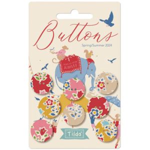 Tilda Jubilee Buttons: Fabric Covered: 18mm | 