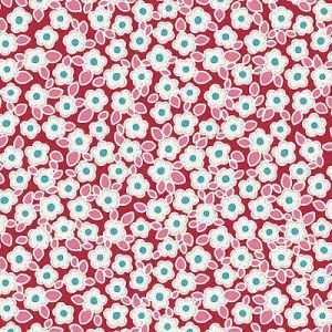 Tilda Woodland Fabric: Carol Red (per 1/4 metre) | 