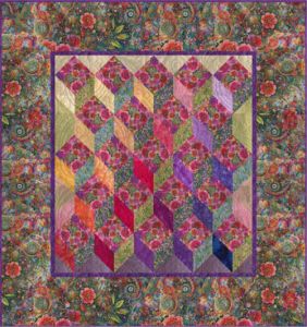 Whimsical Tumbling Blocks Multi Quilt Kit Pre-Order | 