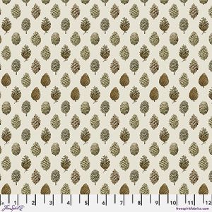 Woodland Blooms fabric: Pinecones Linen (per 1/4 metre) | 