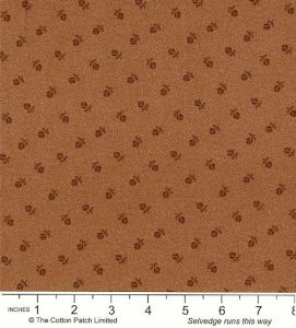 Classic Coordinates Fabric: Small Flower on Brown (per 1/4 metre) | 