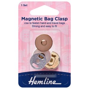 Hemline Magnetic Bag Clasp Gold | 