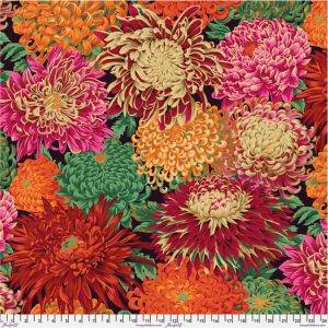 Philip Jacobs Fabric Japanese Chrysanthemum Red | 