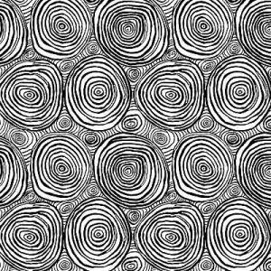 Kaffe Fassett Collective 108' Quilt Backs: Onion Rings Black (per 1/4 metre) | 