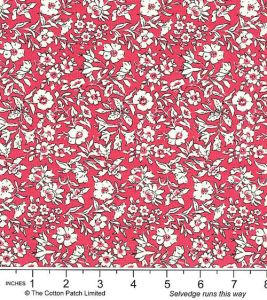 Liberty fabric: Morning Dew, Deep Rose | 