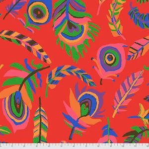 Kaffe Fassett Collective: Tickle My Fancy Red (per 1/4 metre) | 