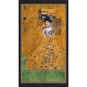 Gustav Klimt fabric: Lady in Gold 58 x 107cm Panel | 