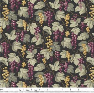 English Garden Fabric: Currants Licorice (per 1/4 metre) | 