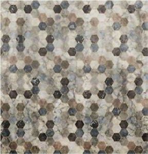 Watercolour Sketchbook Fabric: Hexagons, Graphite | 