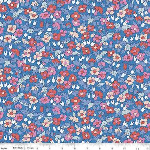 Liberty Carnaby Collection Fabric: Piccadilly Poppy Blue (per 1/4 metre) | 