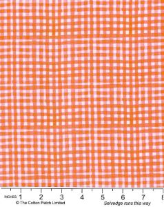 Ally Collection by Bluebellgray fabric: Gingham Coral Lewis and Irene | 