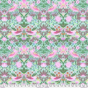 Kaffe Fassett x Morris & Co Fabric: Strawberry Thief Aqua | 