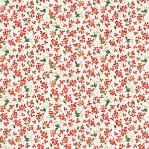 Festive Foliage fabric: Berries Cream (per 1/4 metre) | 