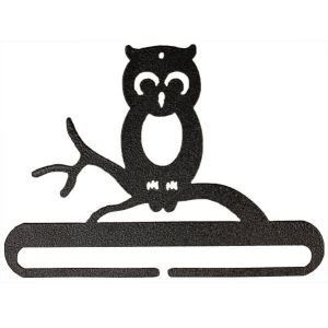 Wire Hanger  12' Whimsical Owl Charcoal with split bottom | 